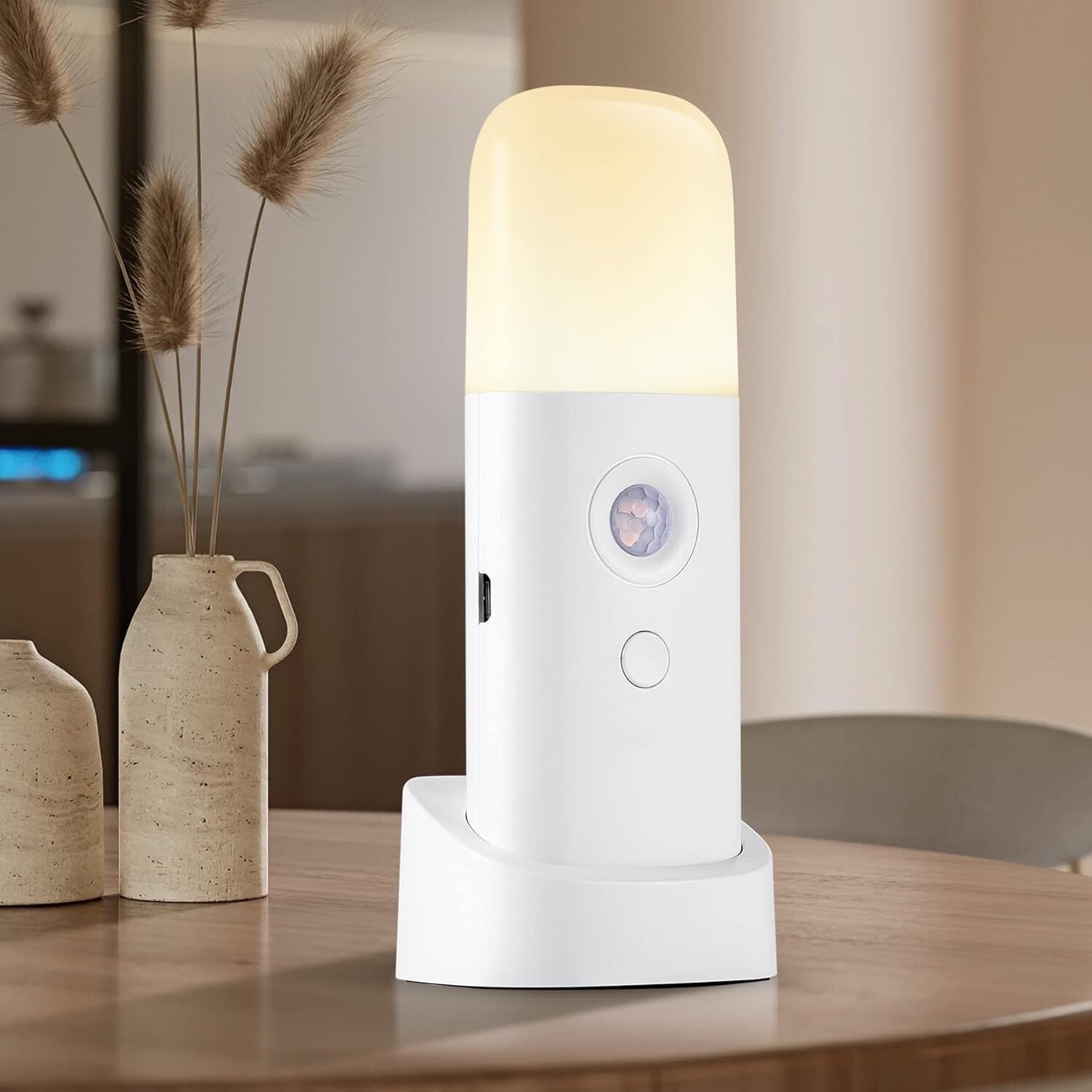 Art Deco Style Motion Sensor Night Lights - Adjustable Brightness & Indoor Use