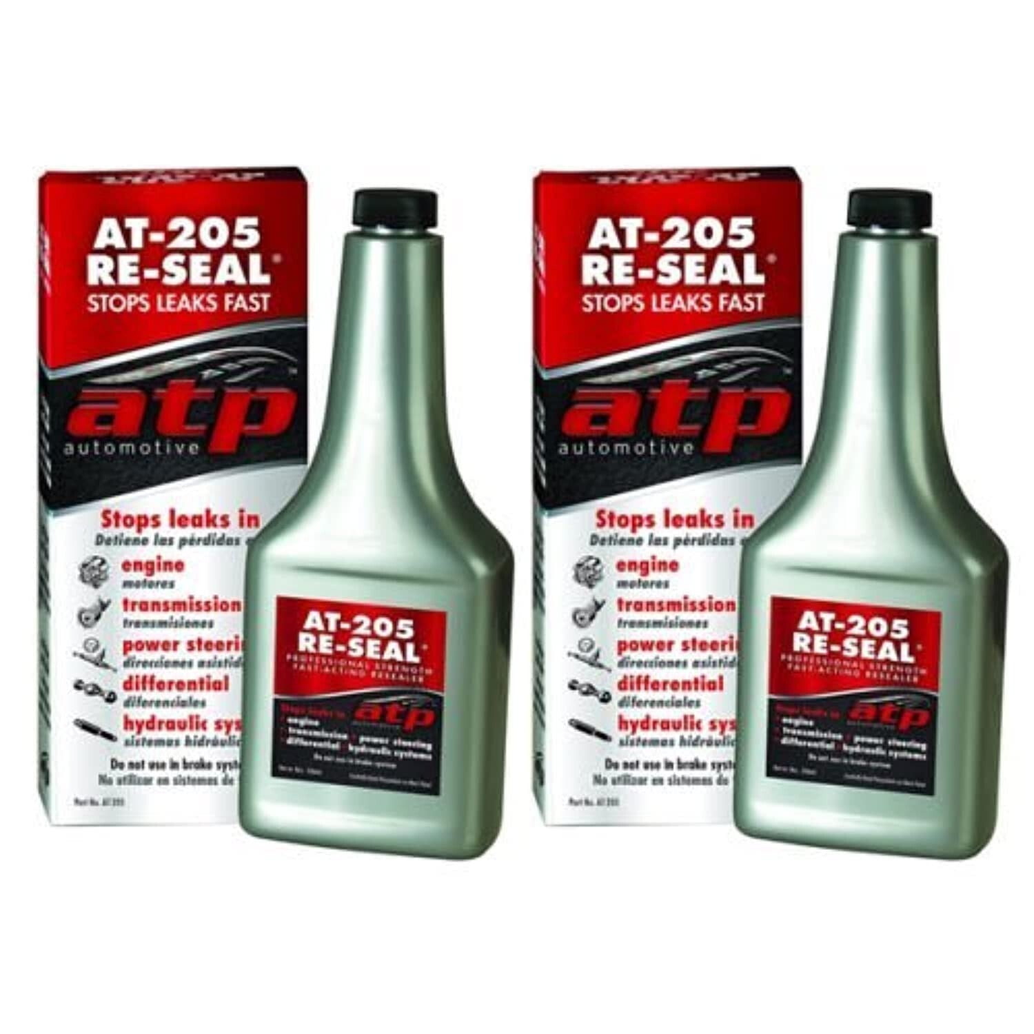 AT-205 8 oz Leak Sealant - Quick Fix for Automotive & Industrial Use, 2 Pack