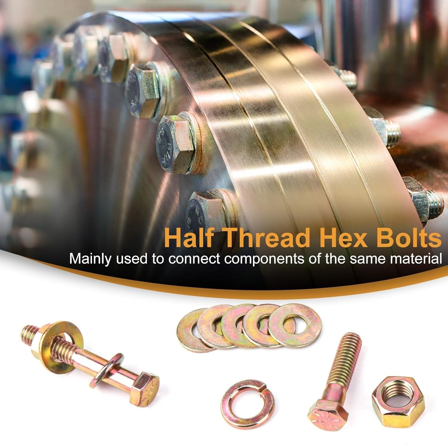 25 Size Hex Bolts Nuts Assortment Kit - 1060PCS Alloy Steel Fasteners Set