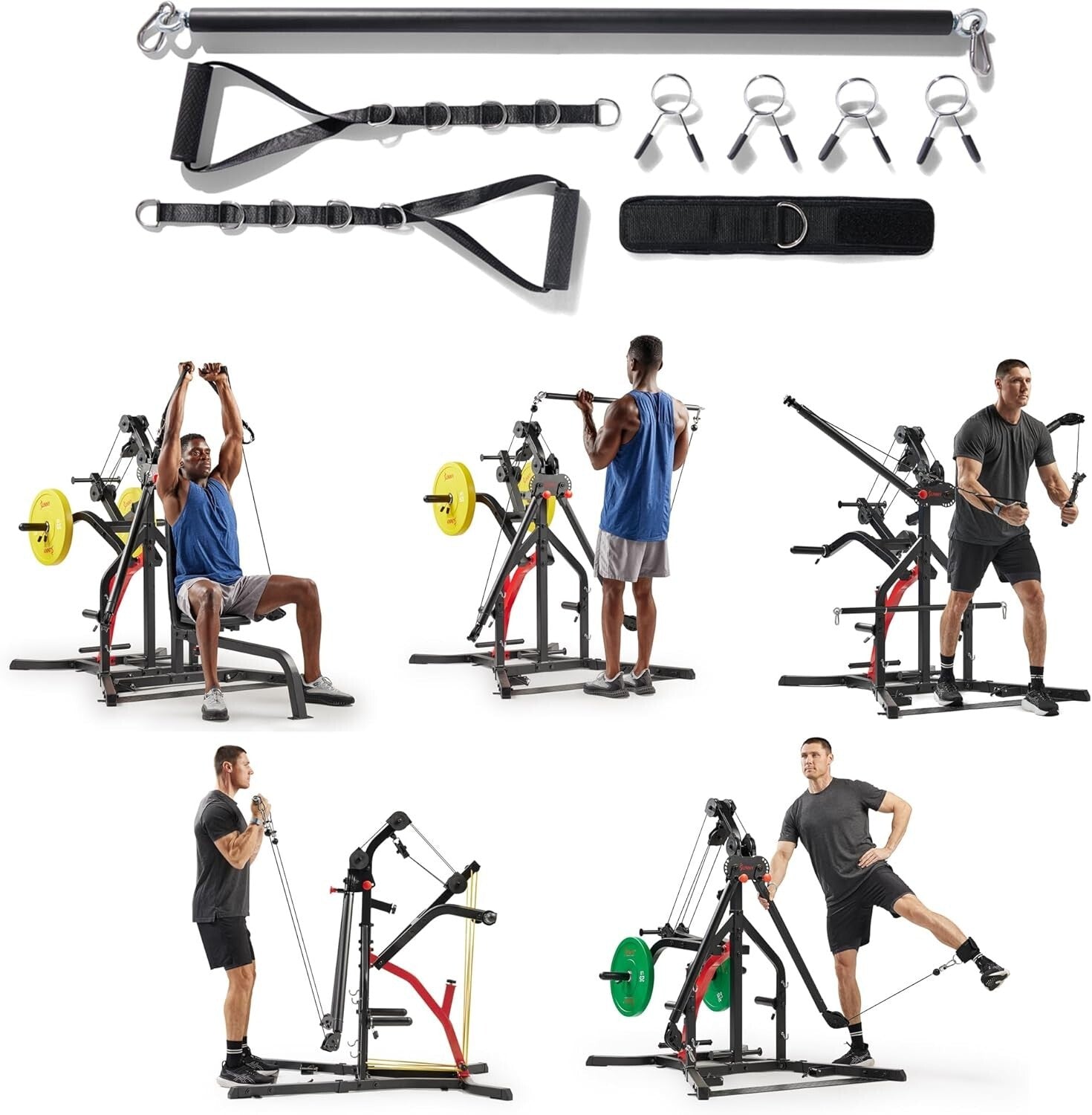 Heavy-Duty Alloy Steel Home Gym with Bi-Directional Arms - Safely Train Anytime