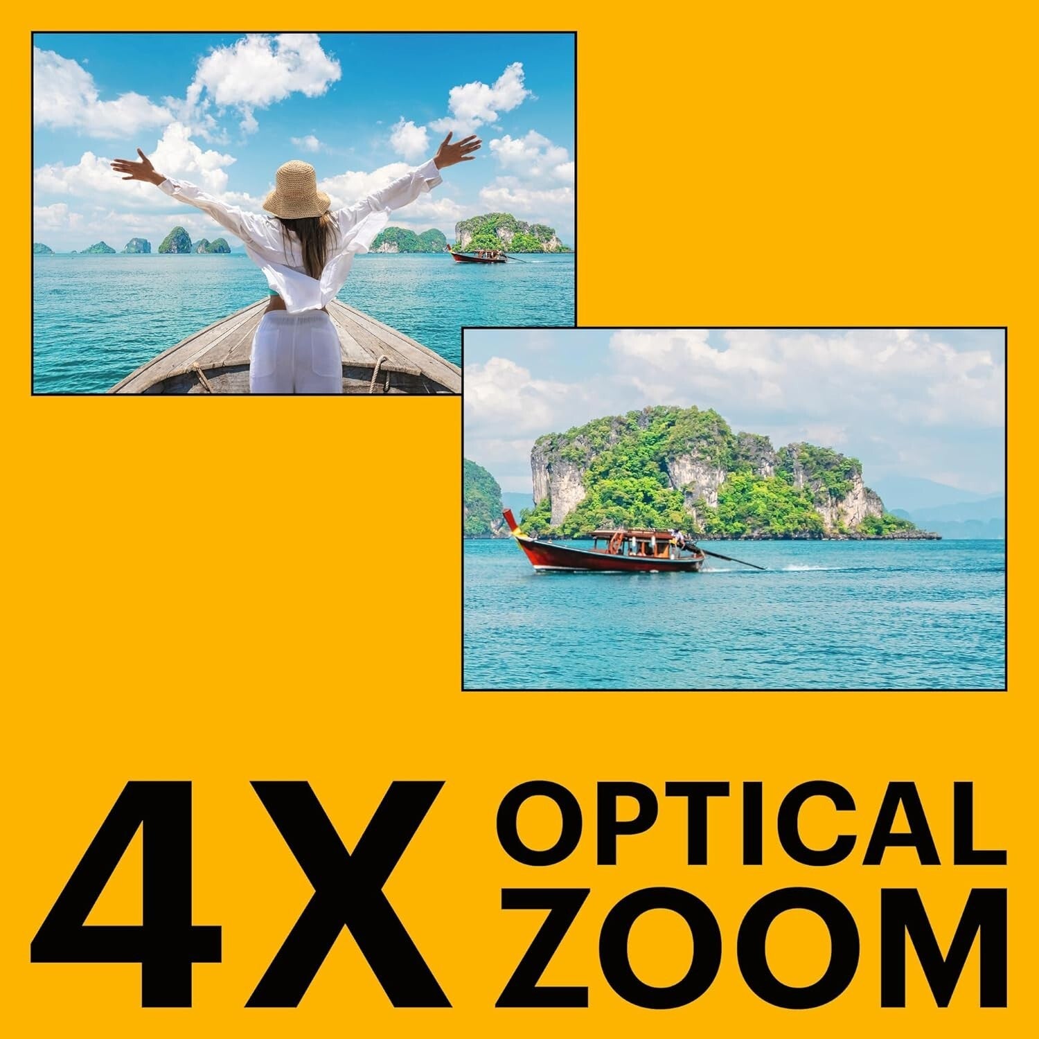 Rugged Waterproof 16MP Camera with 4X Zoom & 1080P HD Video for Adventurers