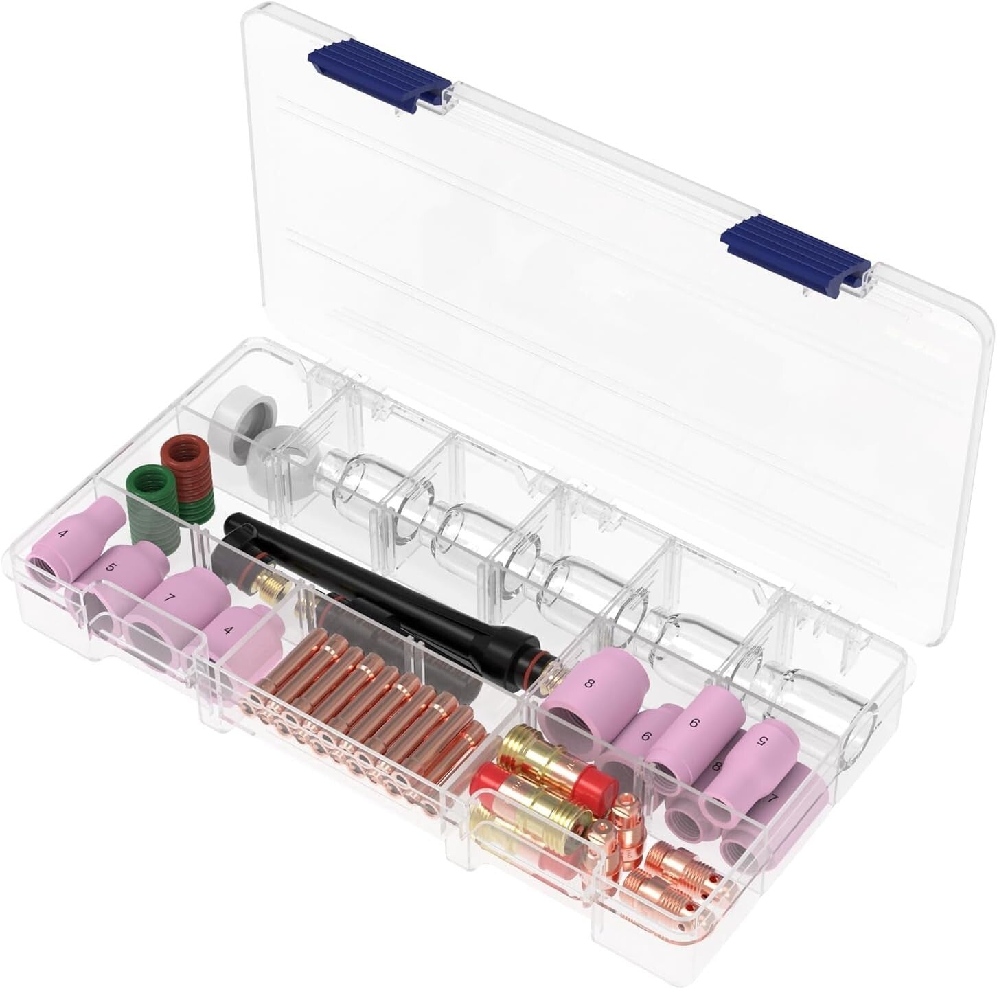 68-Piece TIG Welding Torch Accessory Kit for WP-17/18/26 - Durable & Lightweight