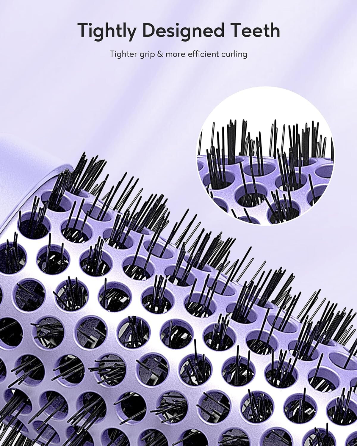 Effortless Curls & Volume: Dual Temp Heated Round Brush for Medium-Length Hair