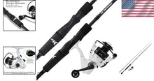Load image into Gallery viewer, Crixus 7ft Baitcasting Fishing Rod &amp; Reel Combo - Graphite, Durable Performance