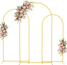 Load image into Gallery viewer, Sturdy Gold Metal Arch Stands for Weddings, Parties &amp; Graduations - 3 Sizes