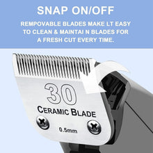 Load image into Gallery viewer, Professional 30 Blade Dog Grooming Clipper - Titanium &amp; Stainless Steel Combo