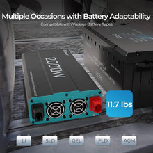 Load image into Gallery viewer, Powerful 2000W DC to AC Converter for Off-Grid Solar – USB &amp; Remote Control