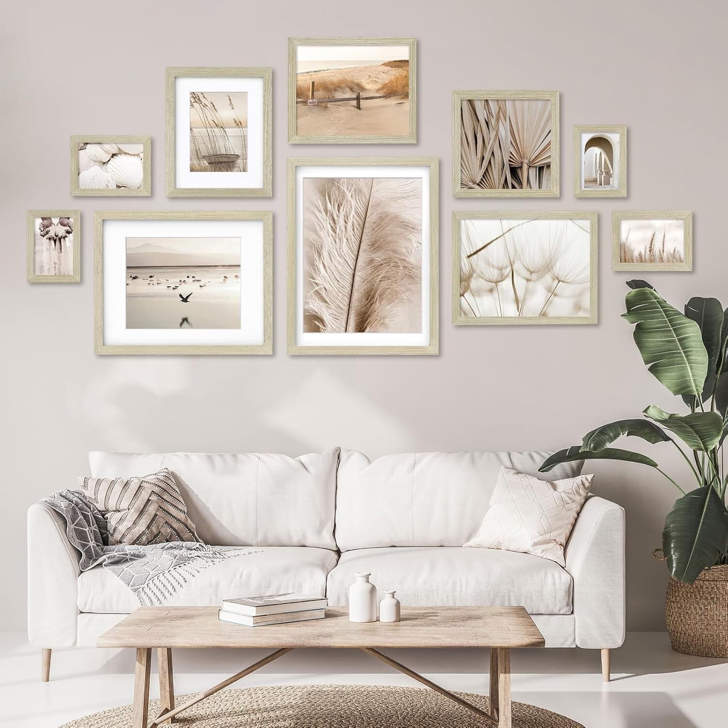 Premium Solid Wood Photo Frames in Distressed Finish - Easy Mounting & Display