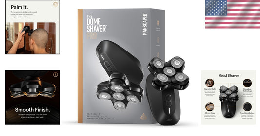 The Dome Shaver PRO: Five Blade Head Shaver for Effortless Bald Grooming