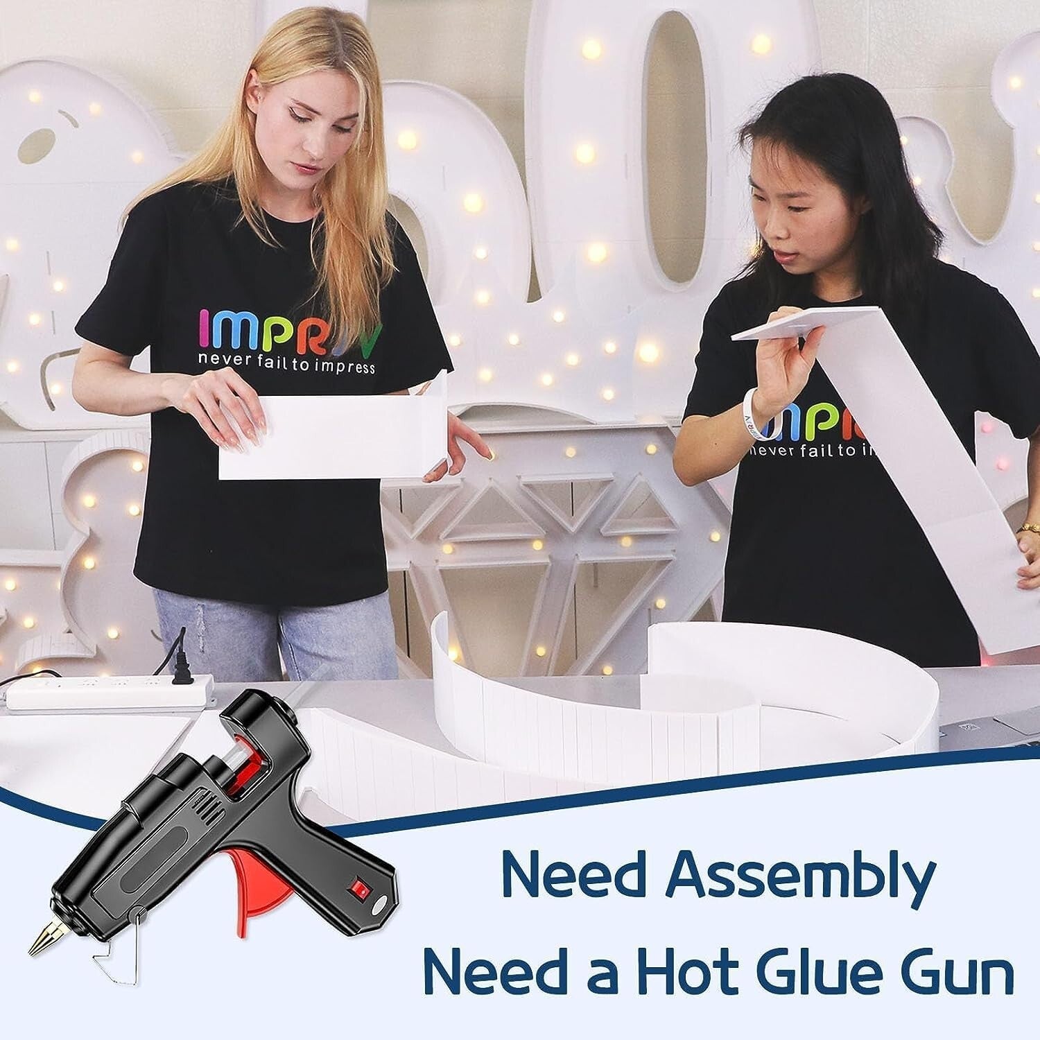 Modern 4FT Foam Marquee Letter F with Cool White Light – Ideal for Celebrations