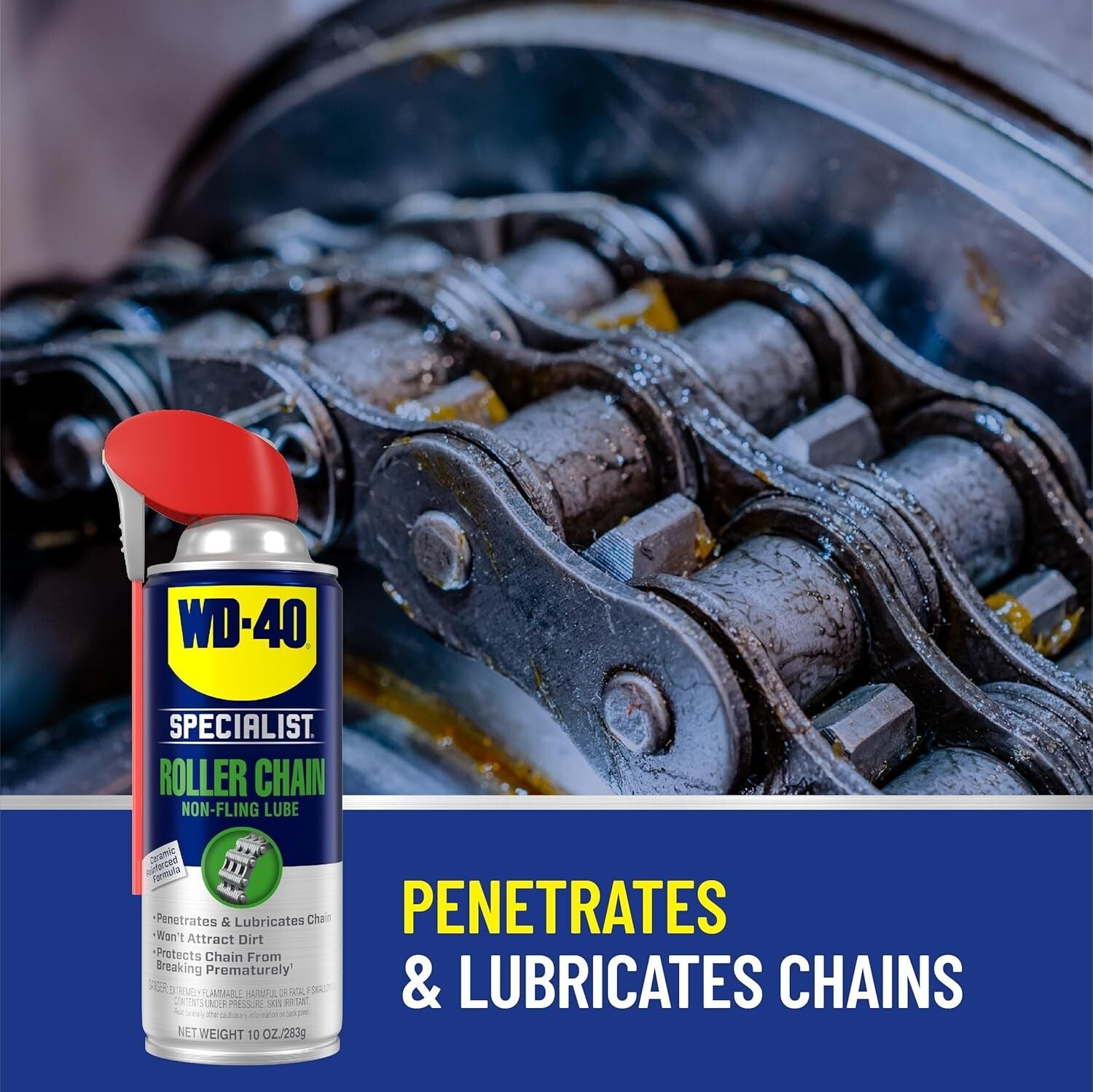 Essential Non-Fling Chain Lubricant Pack, 10 OZ - Rust Protection & Performance
