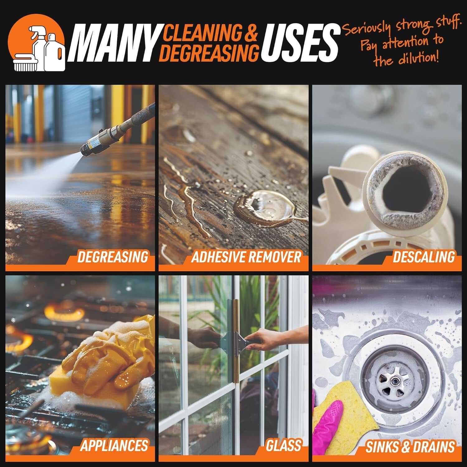 High-Potency 50% Vinegar Cleaner - Dilutes to 5% Acidity for Ultimate Efficiency