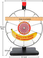 Load image into Gallery viewer, Lightweight Prize Wheel 12 Inch with Erasable Slots - Easy Setup for Events