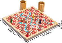 Load image into Gallery viewer, Timeless 2-in-1 Reversible Game Board: Snakes &amp; Ladders, Ludo - 11.3 Inches