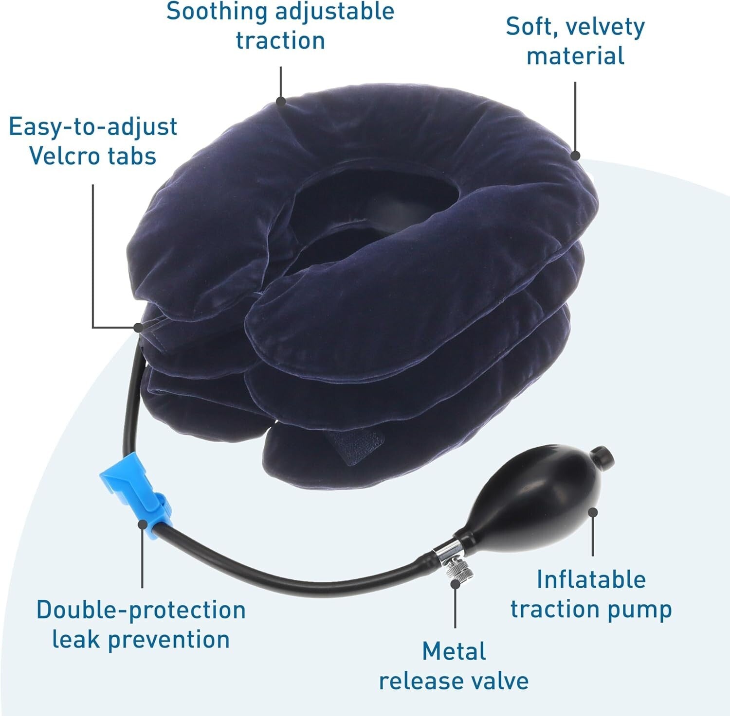 Cervical Traction Neck Brace with Inflator Bulb – Adjustable Support System