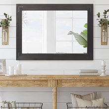 Load image into Gallery viewer, Versatile Rustic Wood Wall Mirror - Horizontal or Vertical Hanging, 60" x 36"