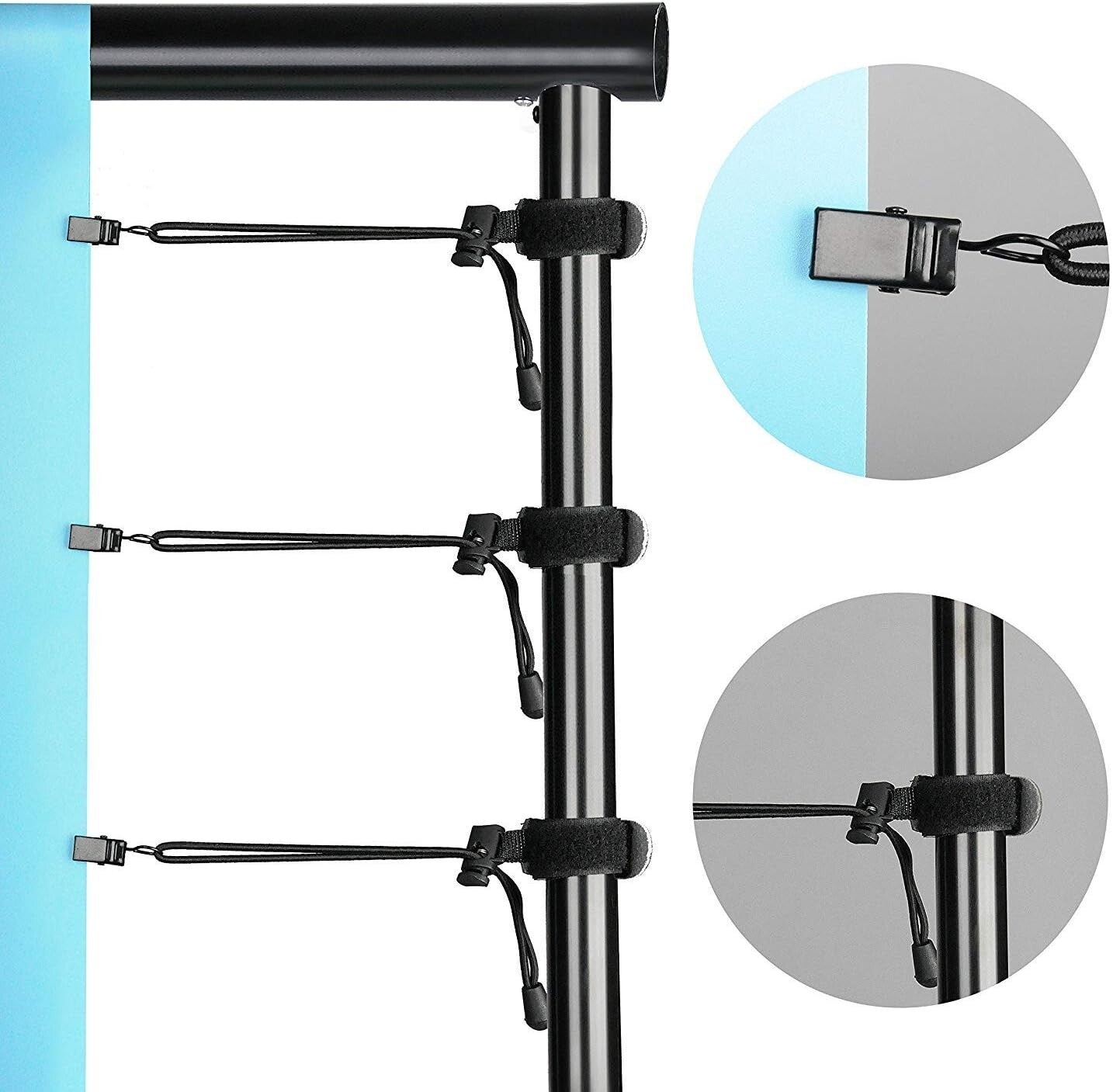 All-in-One 10x10Ft Heavy Duty Adjustable Backdrop Support System with Carry Bag