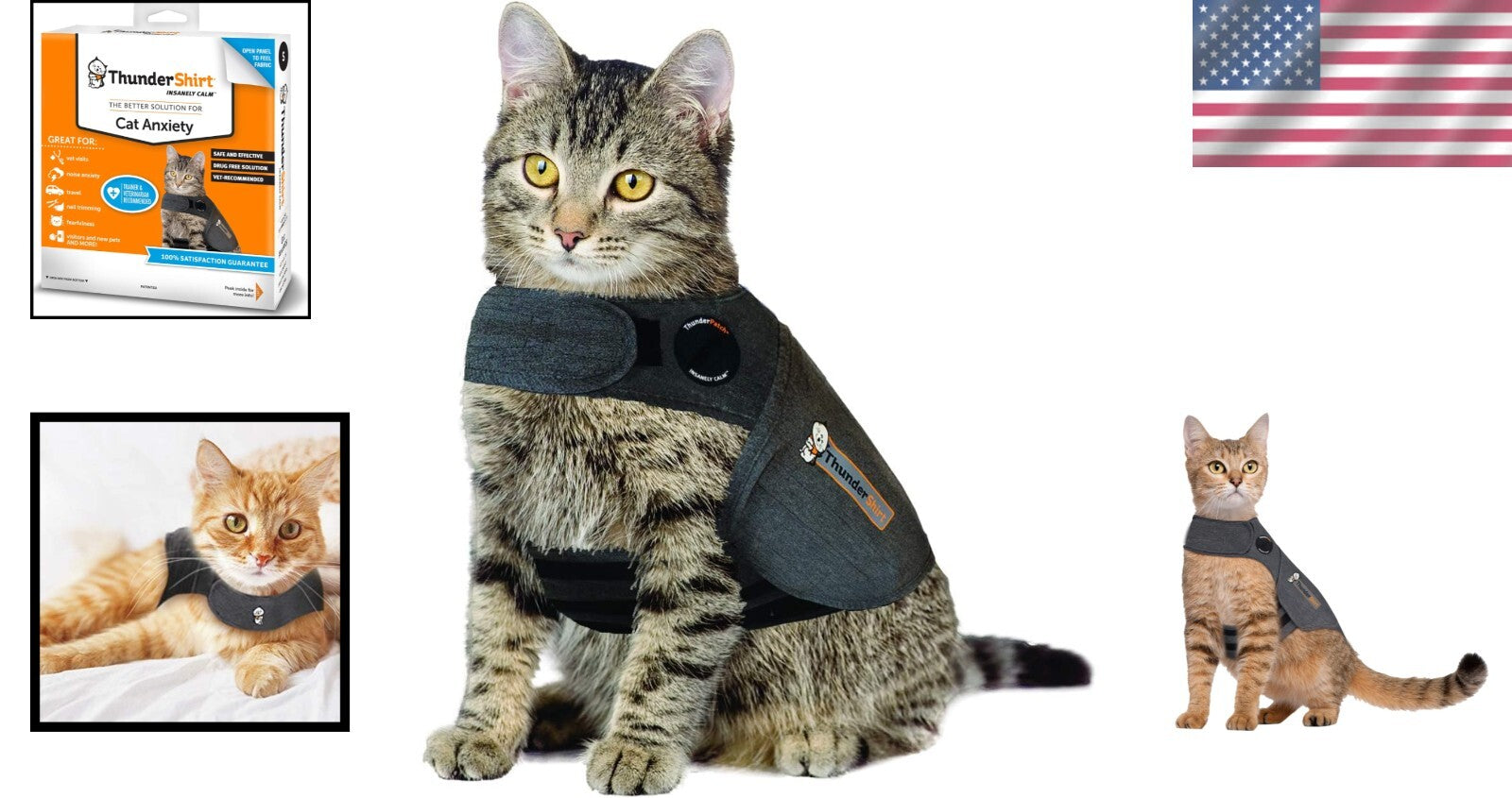 Gentle Pressure Cat Calming Vest - Medium Pet Anxiety Solution (9-13 lbs)