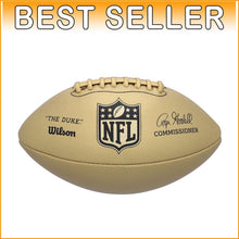 Load image into Gallery viewer, Golden 'The Duke' NFL Football - Official Size Metallic Edition for Gameplay