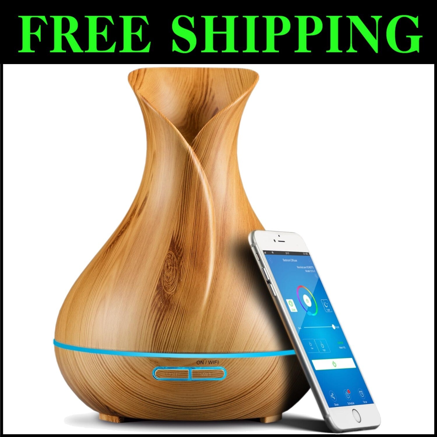 Customizable Smart Diffuser for Essential Oils – 12-Hour Runtime & Scheduling