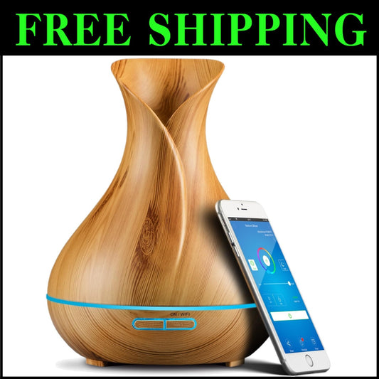 Customizable Smart Diffuser for Essential Oils – 12-Hour Runtime & Scheduling