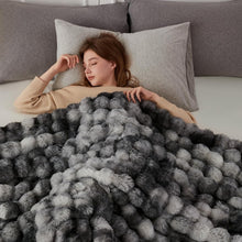 Load image into Gallery viewer, Soft Bubble-Shaped Faux Fur Throw 50x60 - Modern Elegant Blanket for All Seasons