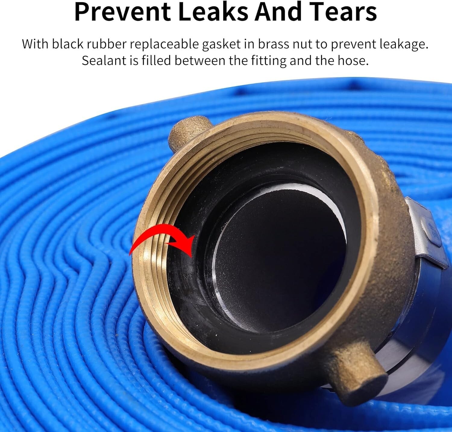 Durable 2" x 25ft PVC Water Pump Hose with Aluminum Fittings for Efficient Use