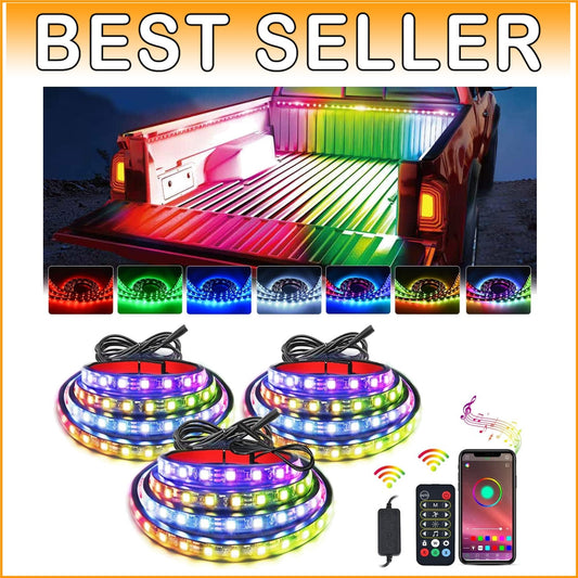Flexible LED Truck Bed Light Strip - 60inch RGBIC with Music Sync & Mounting Kit