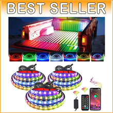 Load image into Gallery viewer, Flexible LED Truck Bed Light Strip - 60inch RGBIC with Music Sync &amp; Mounting Kit