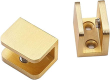 Load image into Gallery viewer, Elegant Pack of 10 Brass Glass Clips for 10-12mm Glass - Effortless Installation