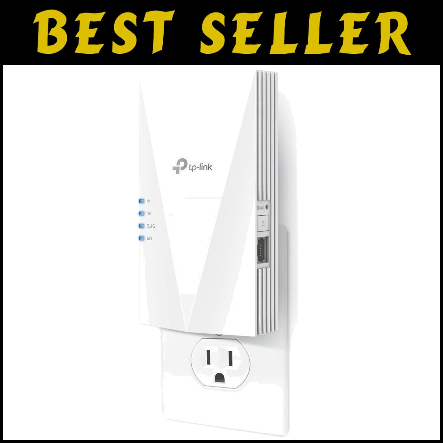Dual Band AX1500 WiFi Extender with Gigabit Port, Easy App Setup & 1500 sq.ft