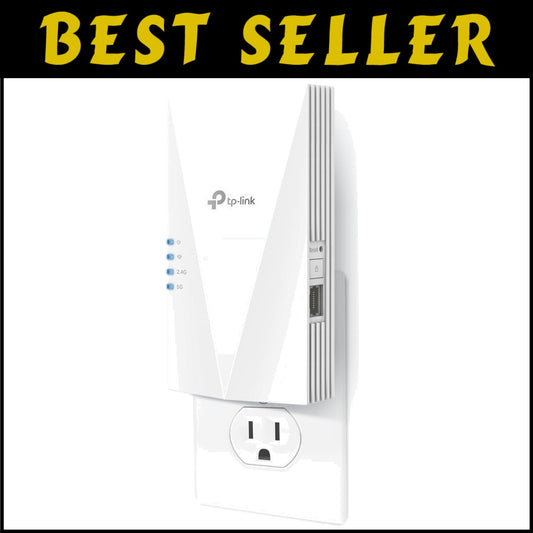 Dual Band AX1500 WiFi Extender with Gigabit Port, Easy App Setup & 1500 sq.ft