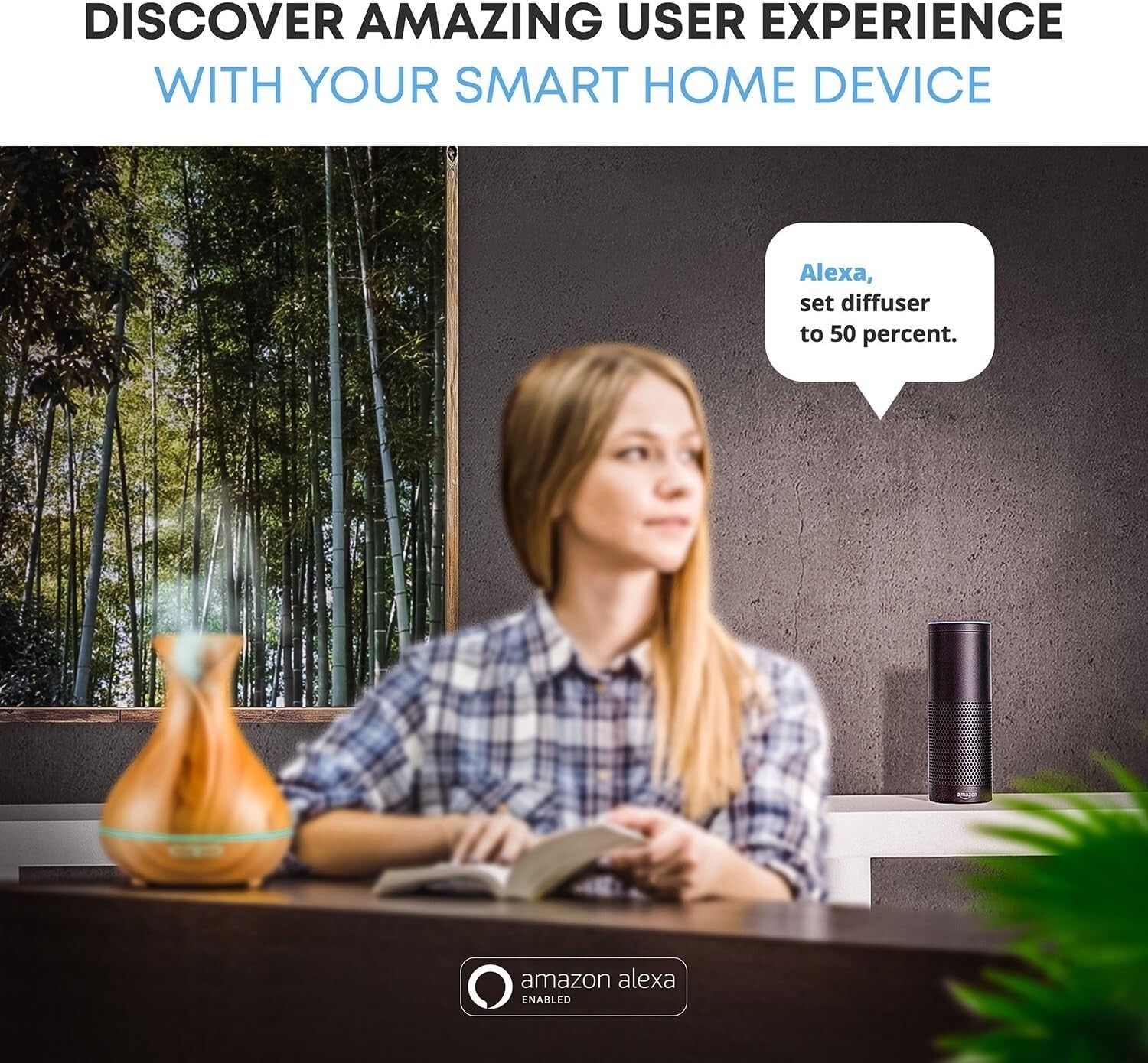 Customizable Smart Diffuser for Essential Oils – 12-Hour Runtime & Scheduling