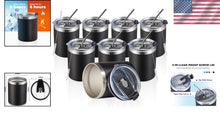Load image into Gallery viewer, 12oz Insulated Stainless Steel Coffee Mugs - 8 Pack, Double Wall &amp; Stylish Black