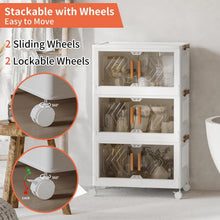 Load image into Gallery viewer, 3 Pack Space-Saving Storage Bins with Lids - Stackable, Foldable Convenience
