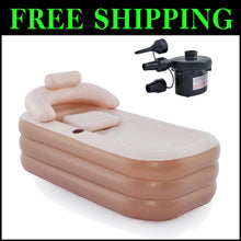 Load image into Gallery viewer, Portable Inflatable Bathtub with Electric Pump &amp; Pillow - Indoor/Outdoor Spa