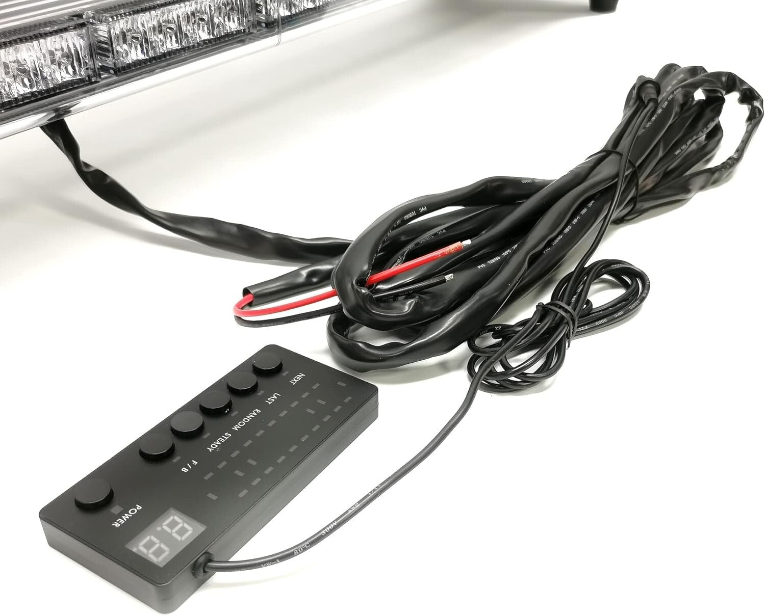 Professional Waterproof 12V-24V Amber Strobe Light Bar - 55 Inch, 104 LEDs