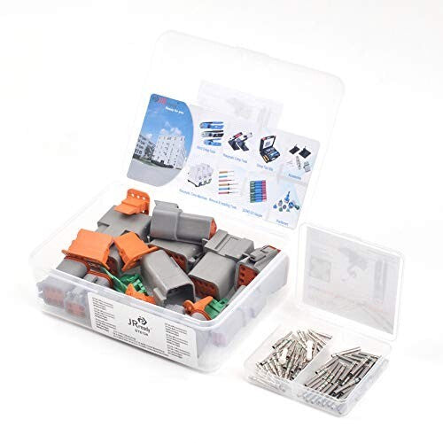 Reliable DT Deutsch Electrical Kit with Pin Connectors and Seal Plugs - Gray