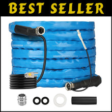 Load image into Gallery viewer, Heavy-Duty 50FT Heated Water Hose with Lead-Free Construction for Outdoor Use