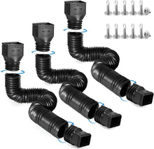 Load image into Gallery viewer, Heavy-Duty Flexible Downspout Extensions - 21-68 Inches with Adapters, 3 Pack
