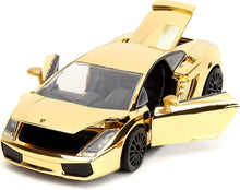 Load image into Gallery viewer, Fast &amp; Furious Gold Chrome Lamborghini Gallardo Collector's Die-Cast Car - 1:24