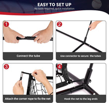 Load image into Gallery viewer, Durable 7x7 ft Bow Frame Net with Adjustable Tee &amp; Strike Zones for Training