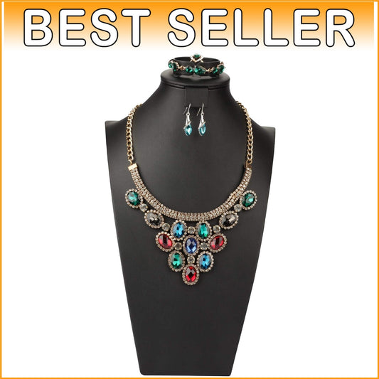 Sophisticated PU Leather Jewelry Display Stand for Rings & Necklaces - 13.9"