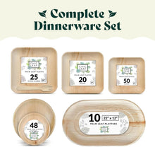 Load image into Gallery viewer, Elegant &amp; Sturdy Palm Leaf Plates - Disposable Tableware for All Occasions