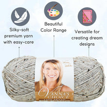 Load image into Gallery viewer, 6 Skeins Vanna's Choice Grey Marble Yarn with Matching Project Bag for Crafters