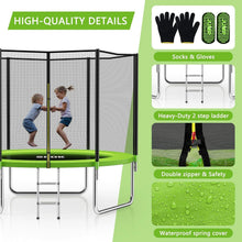 Load image into Gallery viewer, Premium 12FT Outdoor Trampoline with Safety Enclosure &amp; Ladder for Family Fun