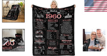 Load image into Gallery viewer, Rose Fleece Birthday Gift Blanket - Celebrating 65 Special Years with Elegance