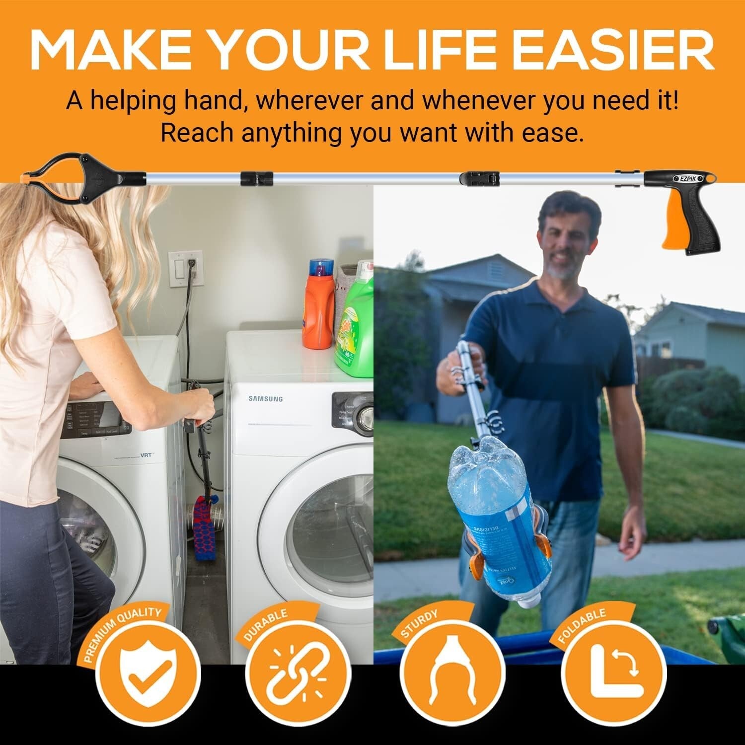 36" Rotating Grabber Tool for Disabled – Effortless Litter Picker & Mobility Aid