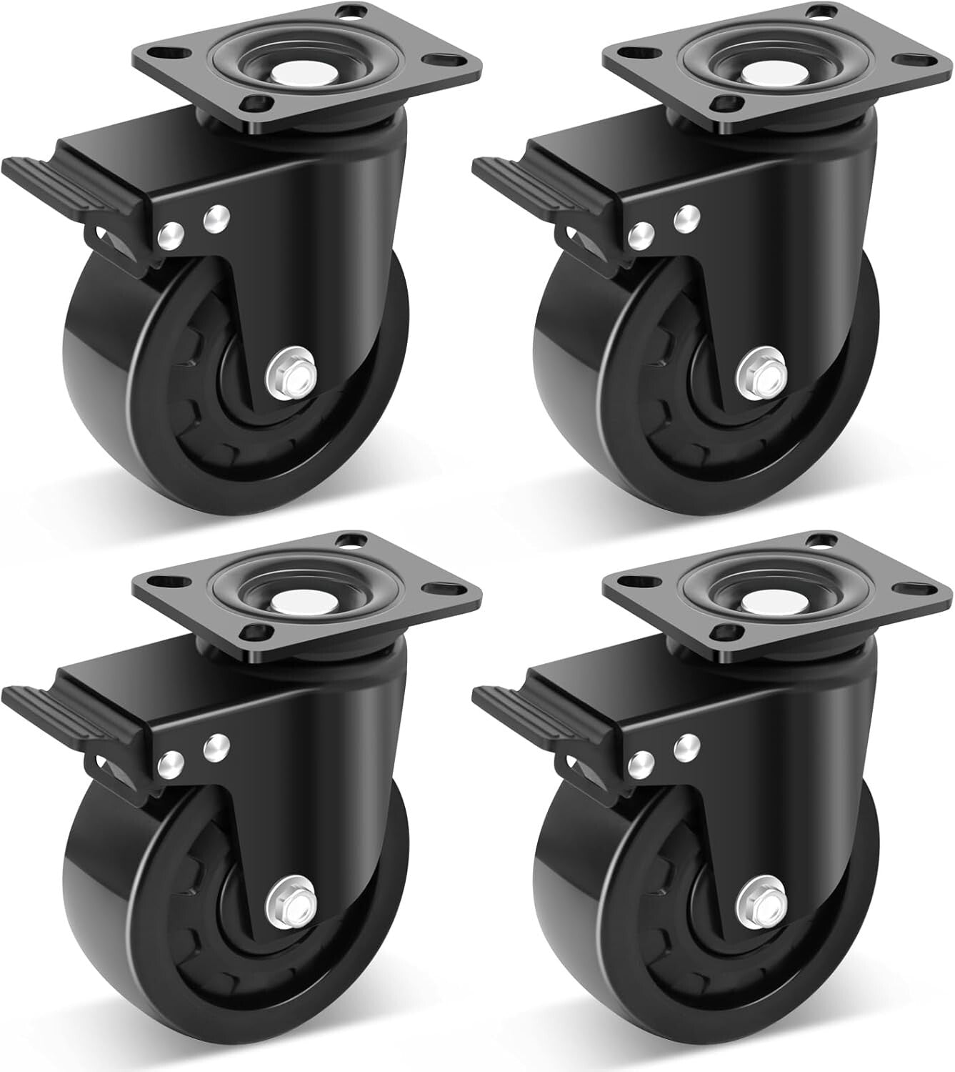 Premium 5-Inch Heavy Duty Casters with Lock - Ideal for Equipment & Machinery