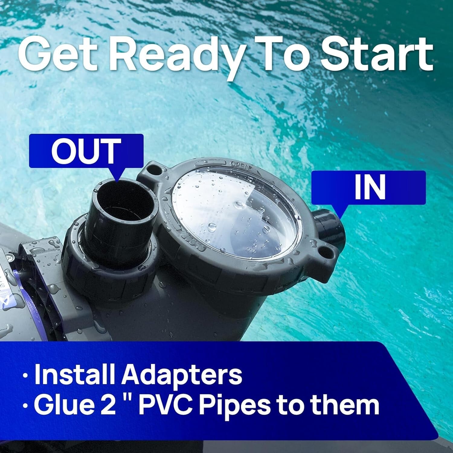 Efficient 1.5HP In/Above Ground Pool Pump - Plug and Play, Low Maintenance